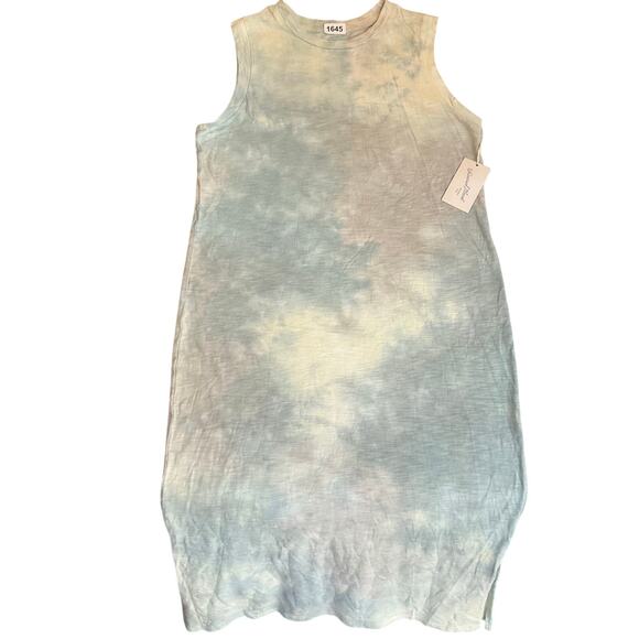 Universal Thread Women Midi Dress size M Green Tie-Dye Sleeveless Stretchy NWT - Picture 1 of 10